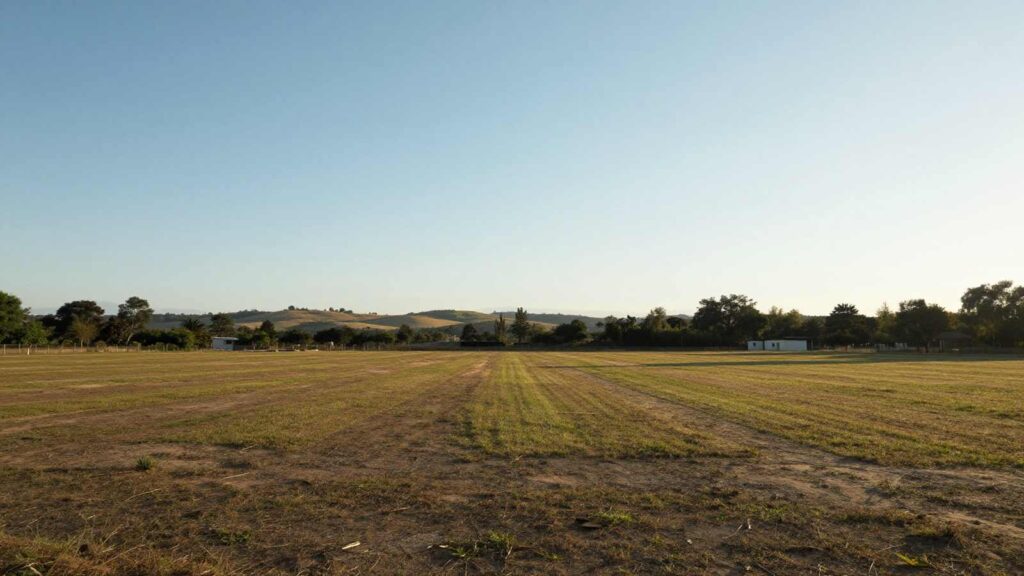 Open level plot under a clear sky