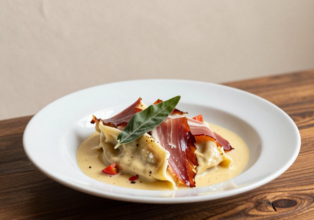 Veal saltimbocca with prosciutto and sage in a butter sauce